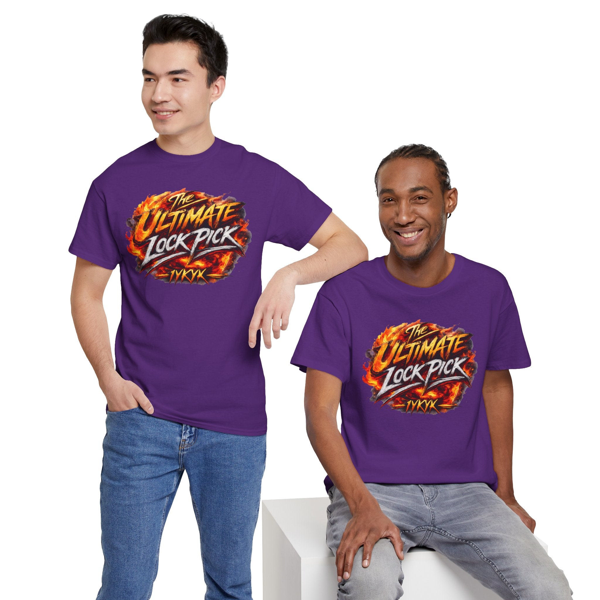 T-Shirt — "Ultimate Lock Pick" Fiery Logo Graphic Tee