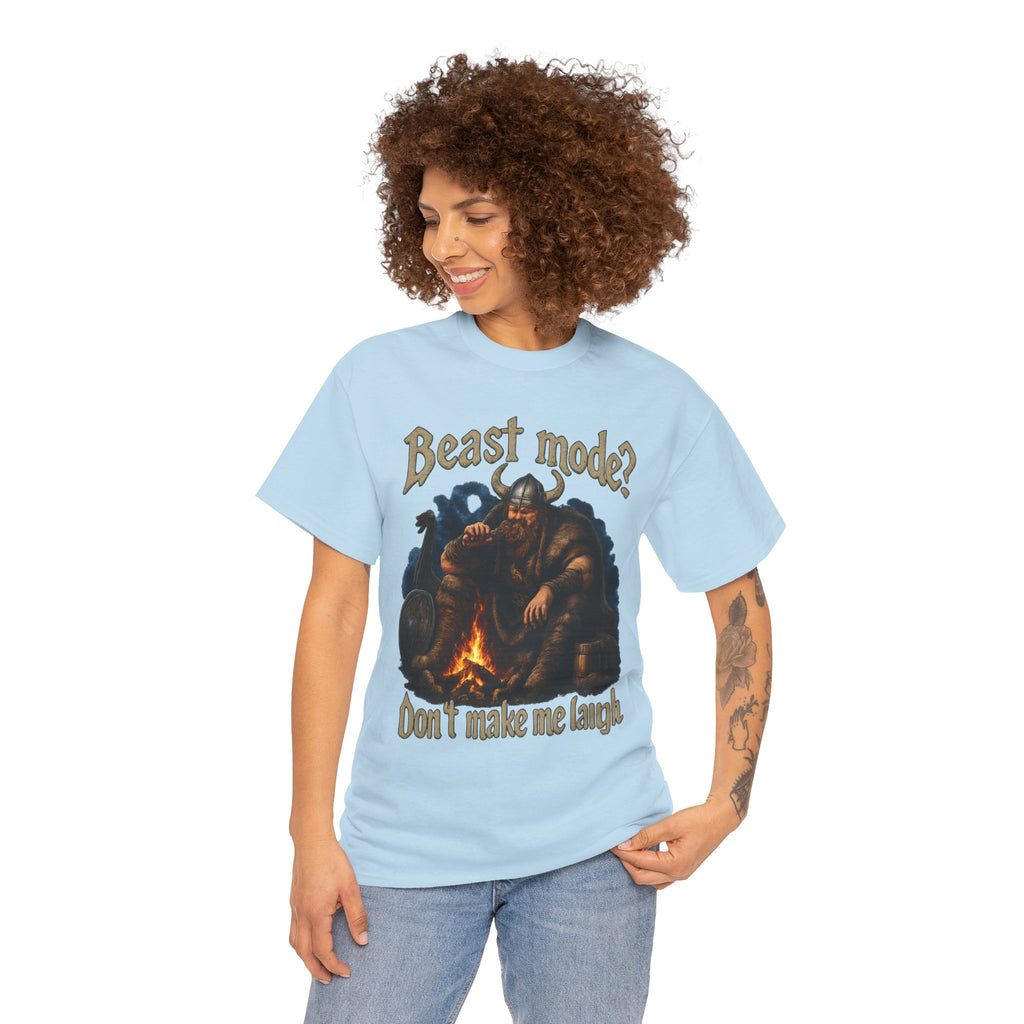 Viking Campfire T-Shirt — "Beast mode? Don’t make me laugh" Graphic Tee