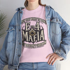 T-Shirt — "E-4 Mafia" Graphic Tee: "When You Want It Done, But You Don’t Care How" Vintage-Style Food Humor