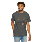 T-Shirt — “I Get My Popcorn From The Apricot Tree” Script Graphic Tee | Hymns | LDS |