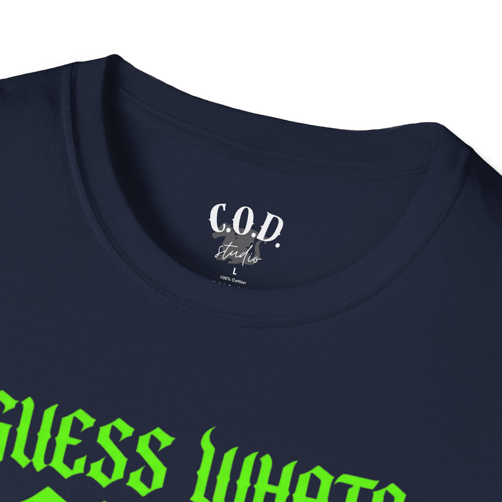 Nobody Cares T‑Shirt — Neon Green "Guess What? Nobody Cares!" Graphic Tee