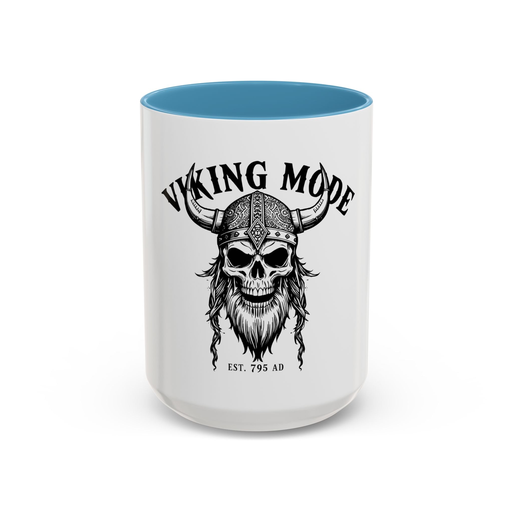 Viking Mode Skull Viking Mug | Accent Coffee Mug 11oz 15oz