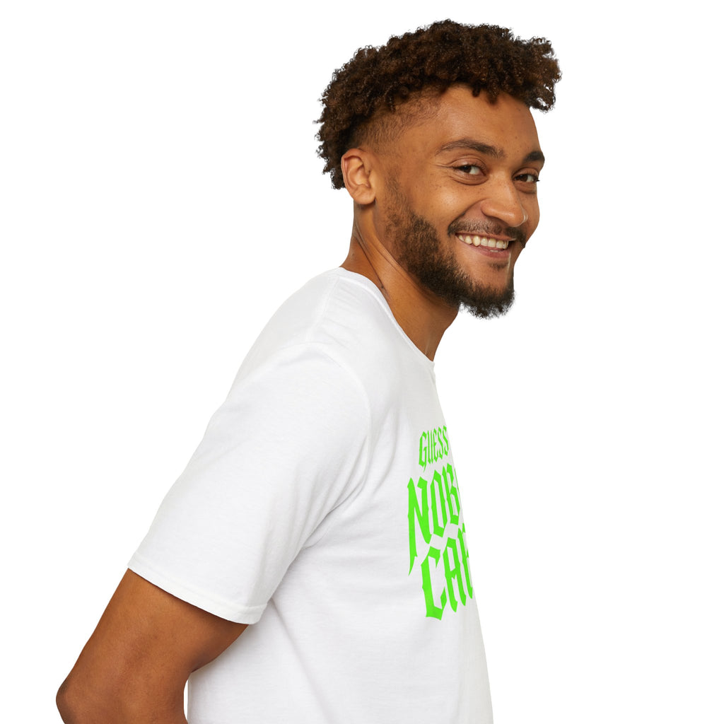 Nobody Cares T‑Shirt — Neon Green "Guess What? Nobody Cares!" Graphic Tee