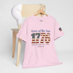 1776 American Flag Tee — "Home of the Free, Because of the Brave" Patriotic T-Shirt