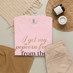 T-Shirt — “I Get My Popcorn From The Apricot Tree” Script Graphic Tee | Hymns | LDS |