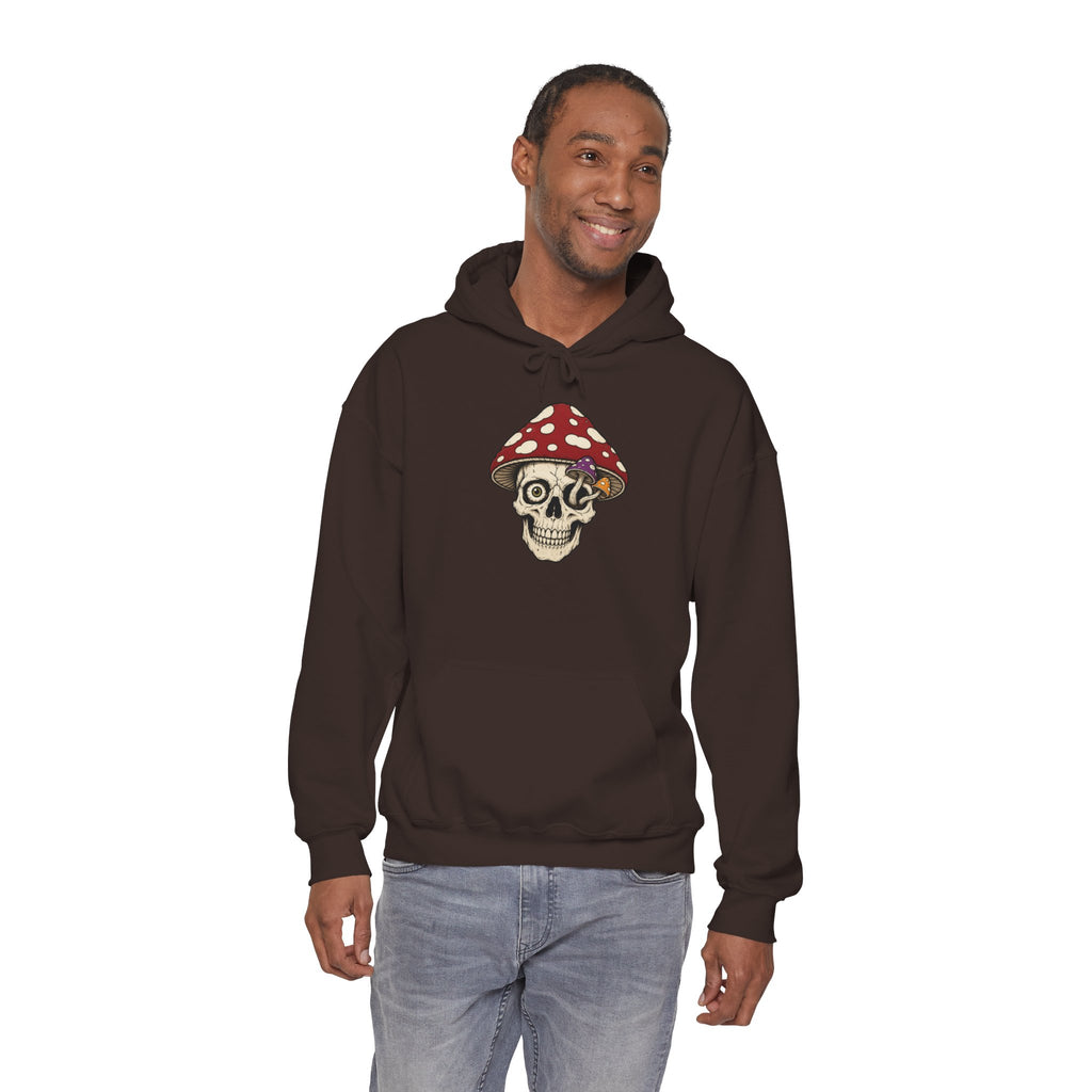 Mushroom Skull Hoodie — Gothic Mushroom Graveyard RIP Pullover
