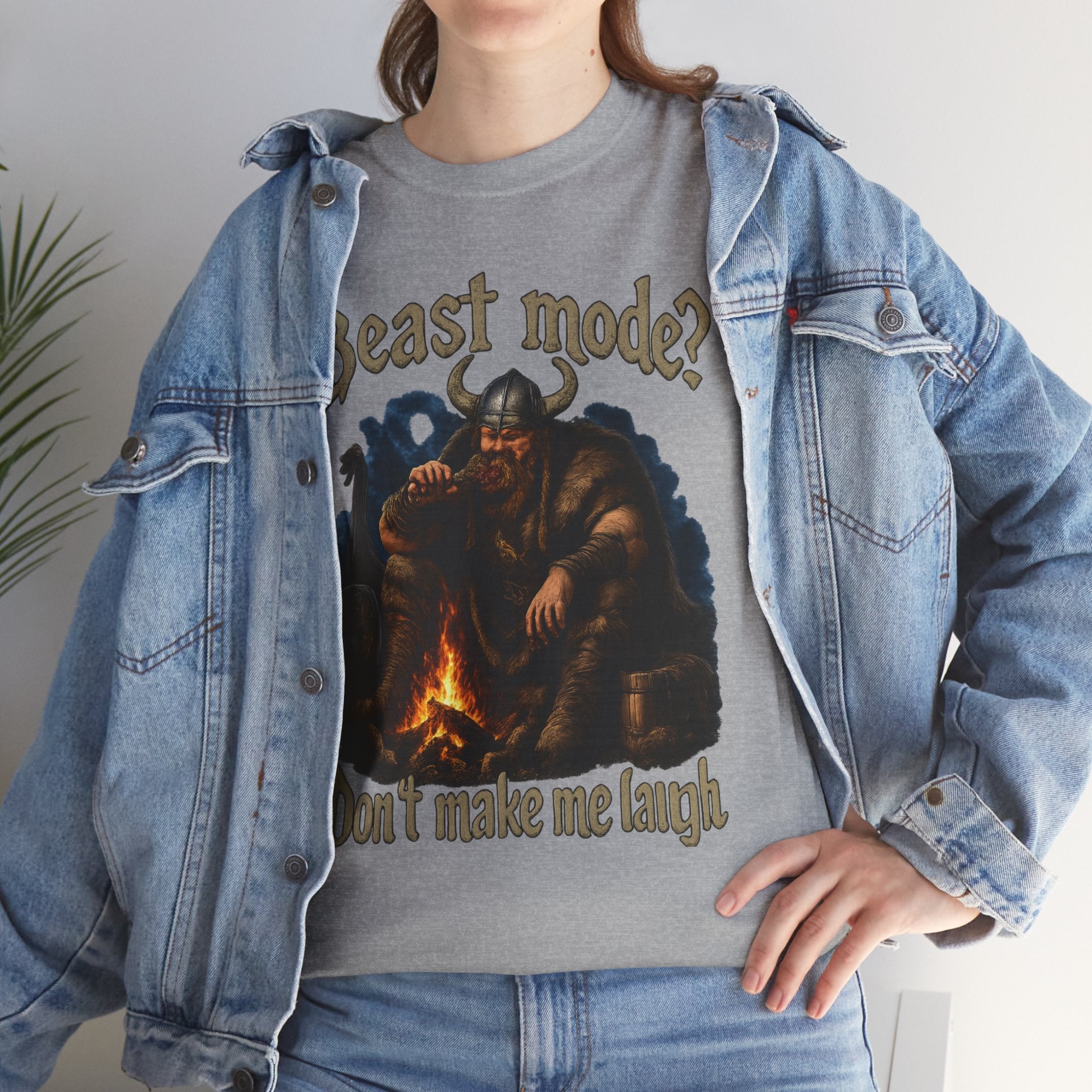 Viking Campfire T-Shirt — "Beast mode? Don’t make me laugh" Graphic Tee
