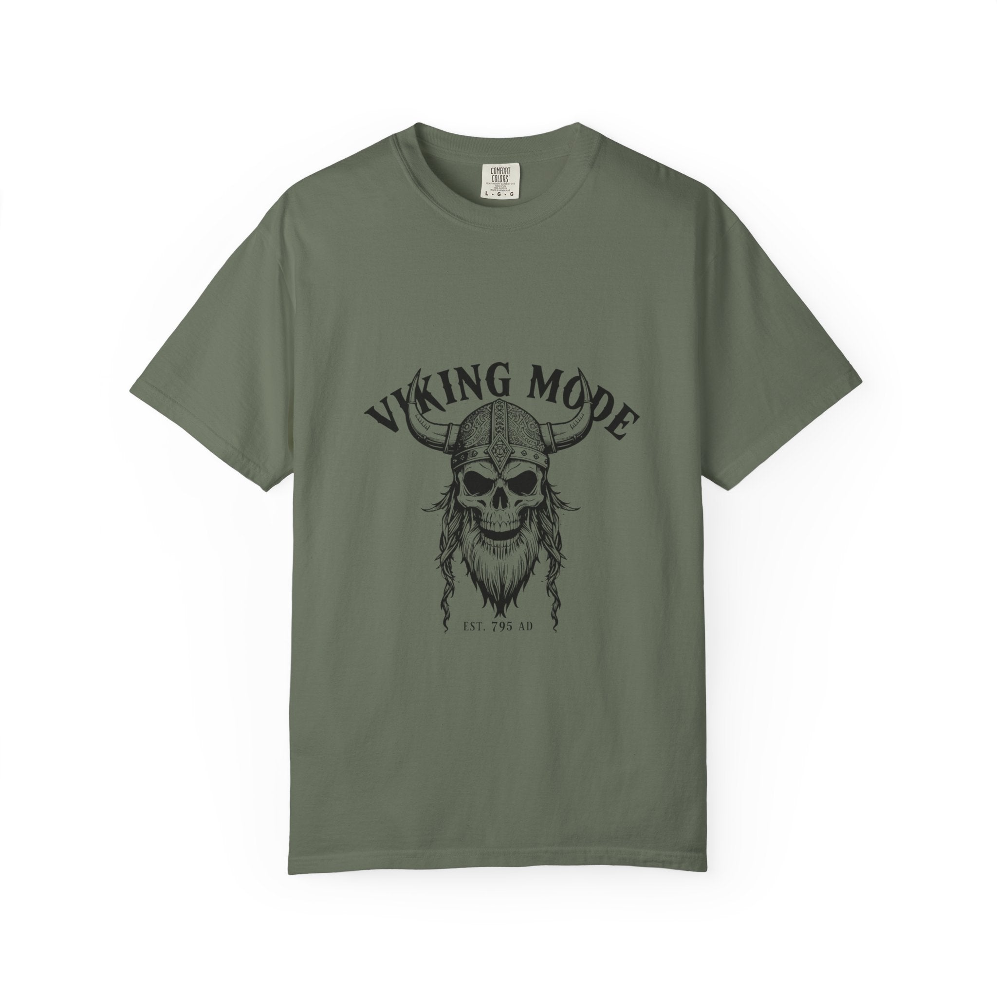 Viking Mode Skull Viking T-shirt | Norse Helmet Skull Graphic Tee