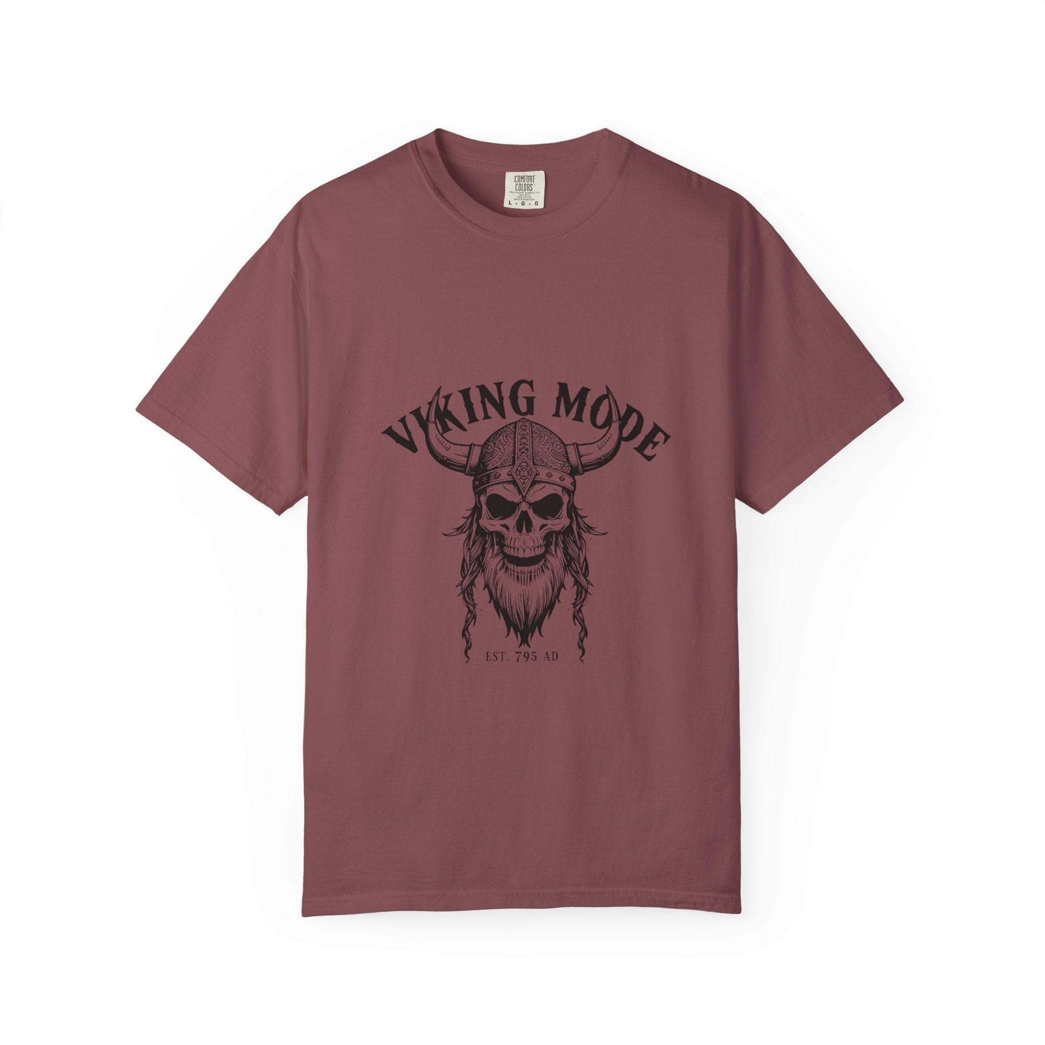 Viking Mode Skull Viking T-shirt | Norse Helmet Skull Graphic Tee