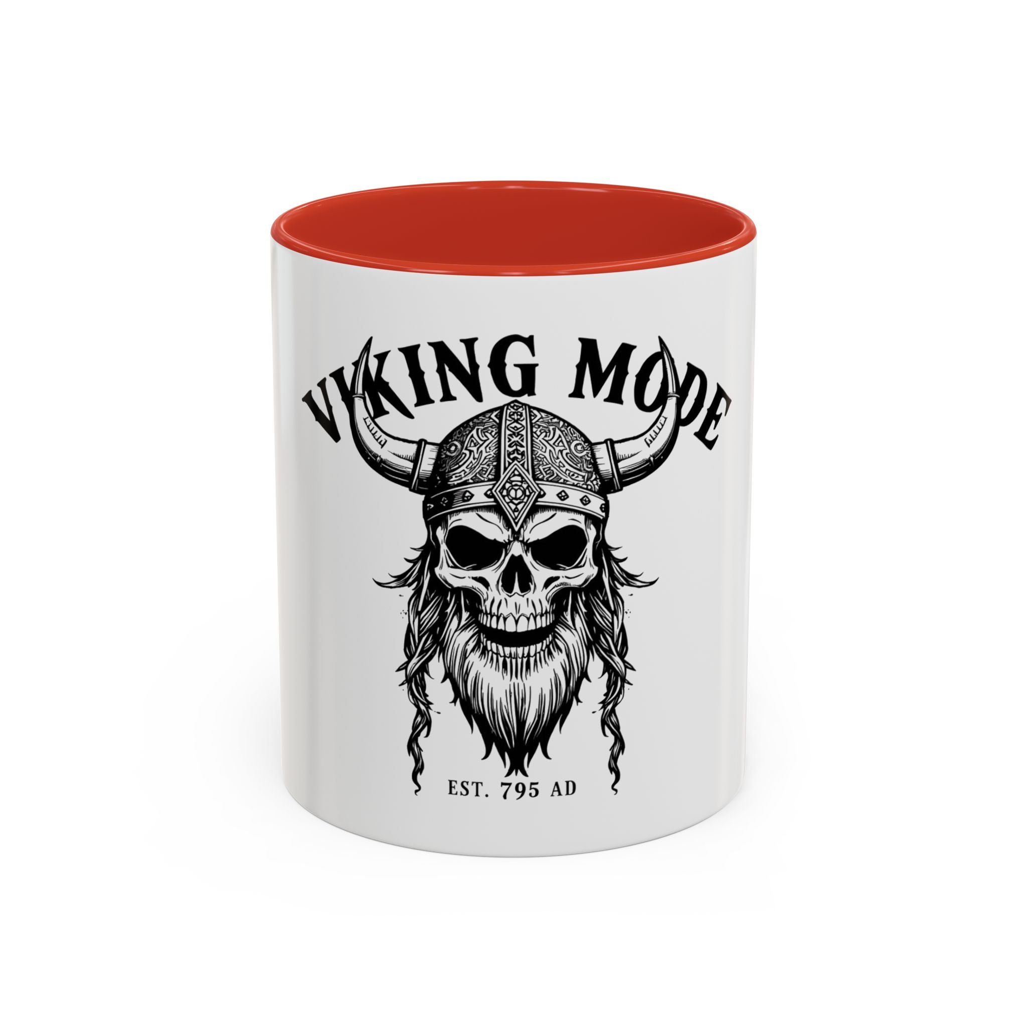 Viking Mode Skull Viking Mug | Accent Coffee Mug 11oz 15oz