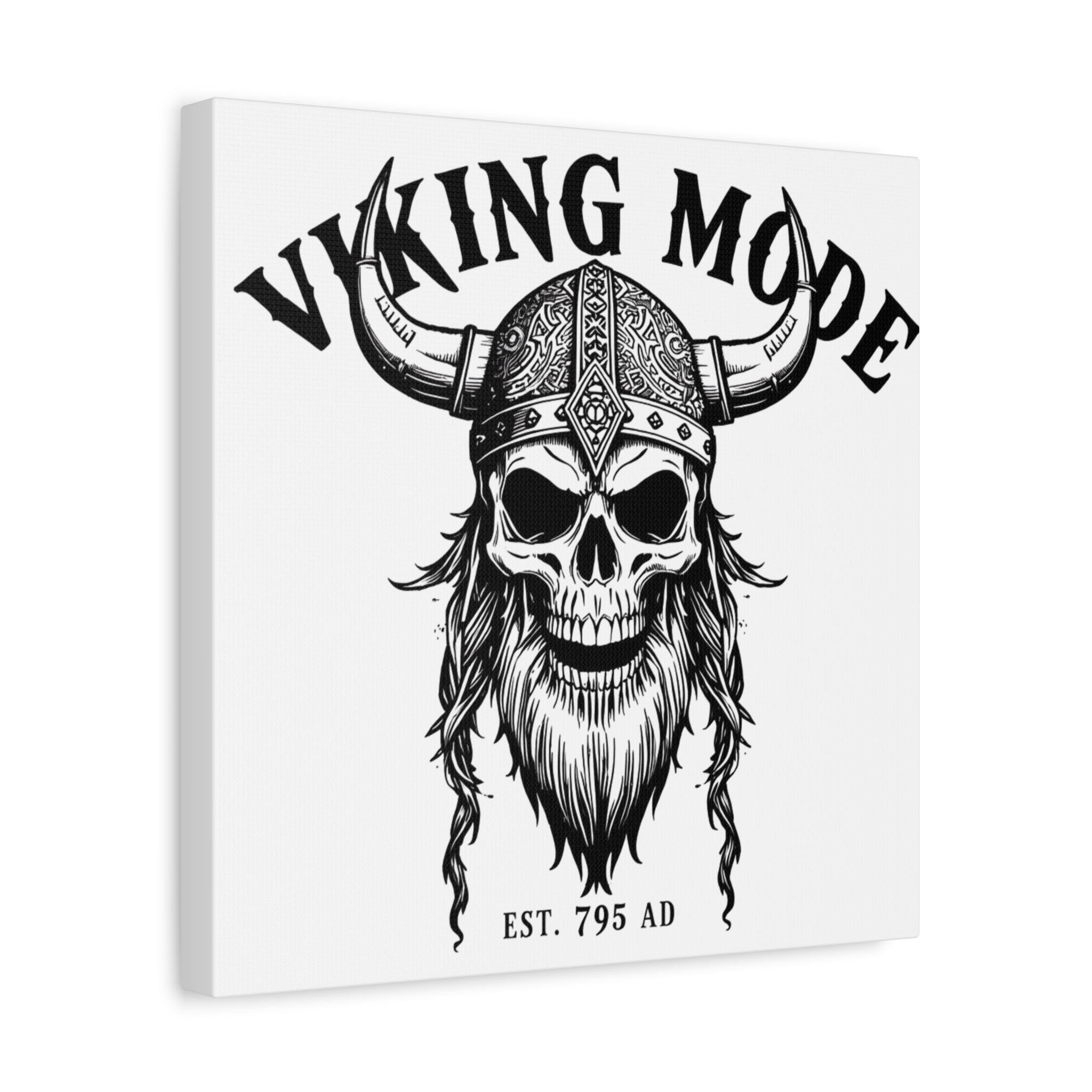 Viking Mode Skull Helmet Matte Canvas