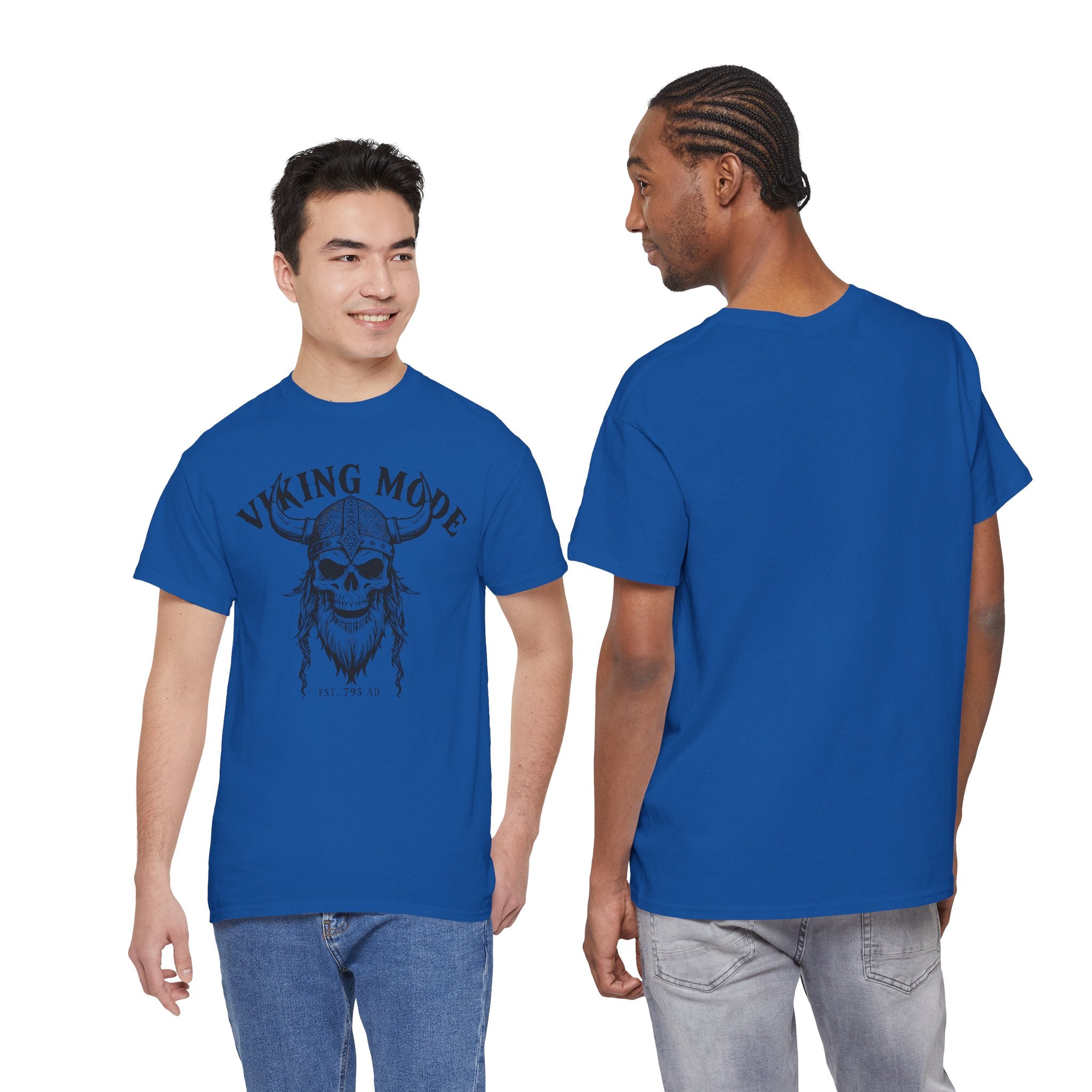 Viking Mode Skull Viking T-shirt | Norse Helmet Skull Graphic Tee