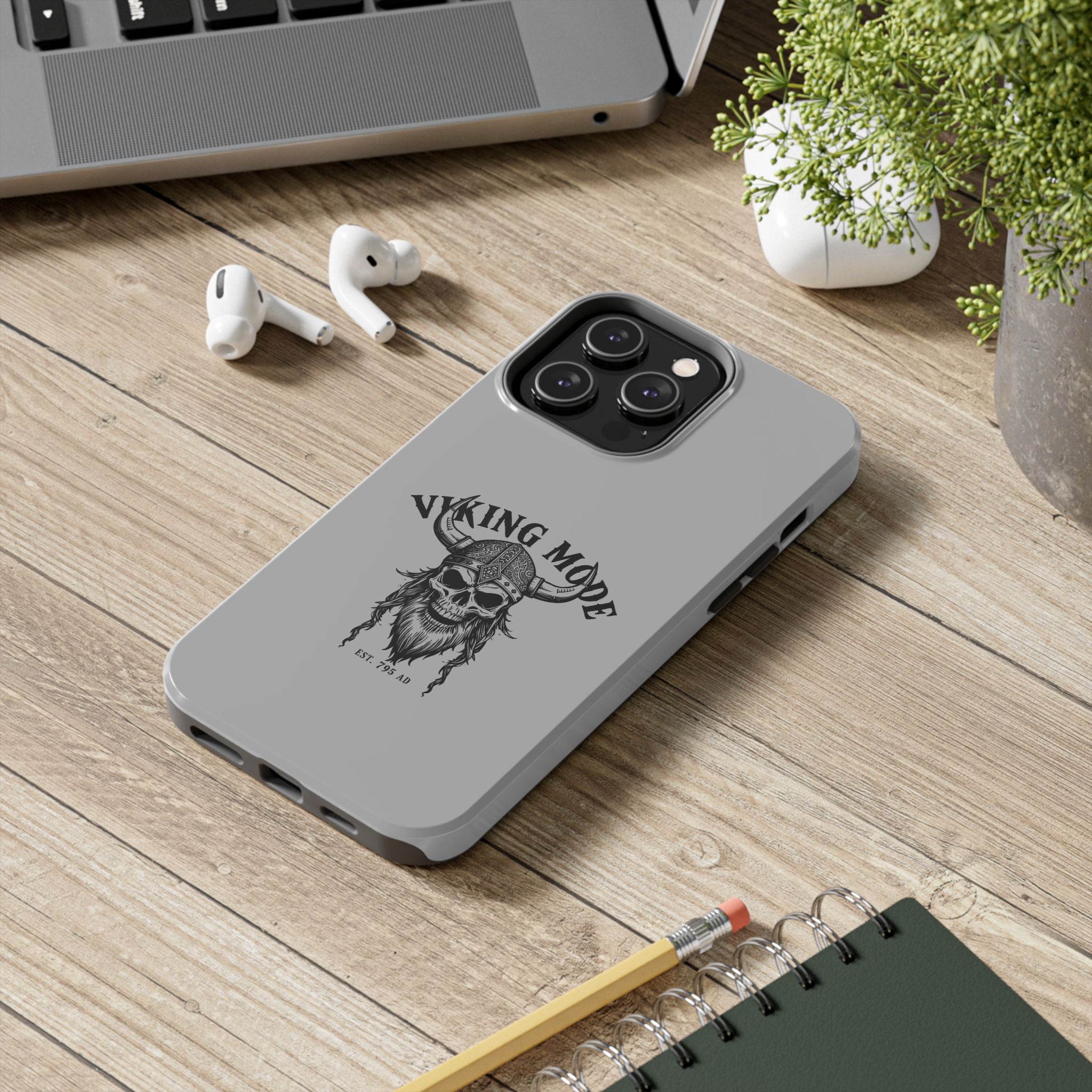 Viking Mode Skull Helmet phone case | Nordic warrior, est. 795 AD