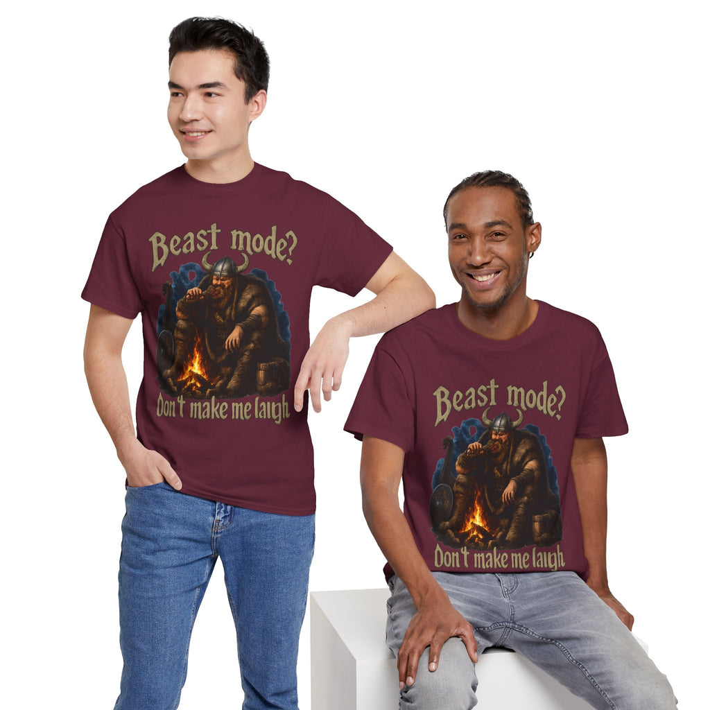 Viking Campfire T-Shirt — "Beast mode? Don’t make me laugh" Graphic Tee