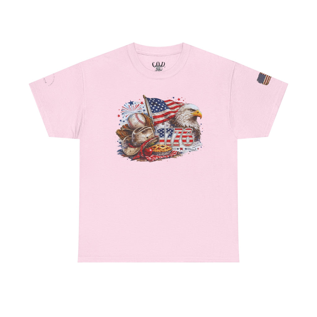 Patriotic Eagle American Flag T-Shirt — USA 1776 Military Tribute Tee