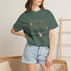 T-Shirt — “I Get My Popcorn From The Apricot Tree” Script Graphic Tee | Hymns | LDS |