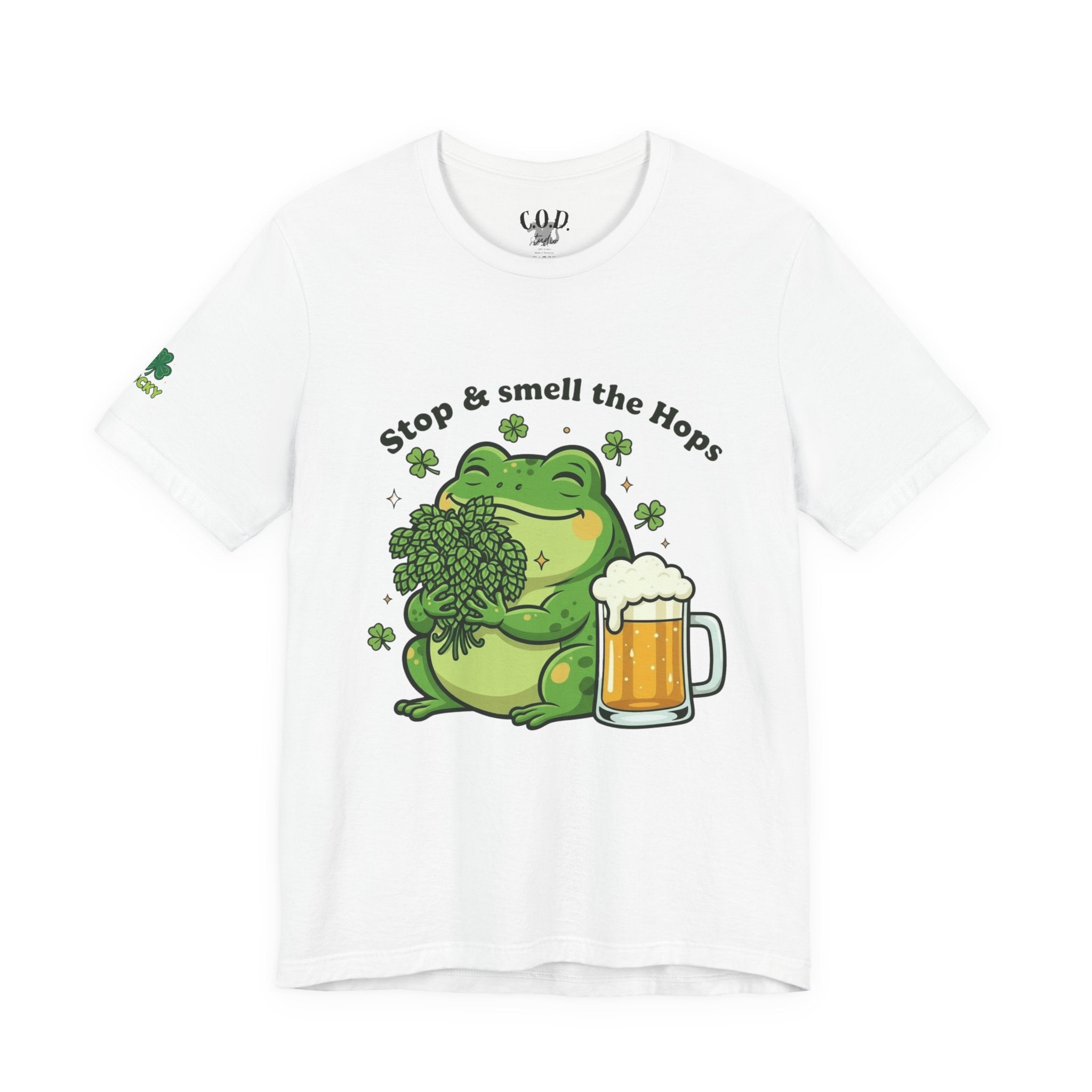 Stop & Smell the Hops Frog T-Shirt | Beer Brewing Graphic Tee