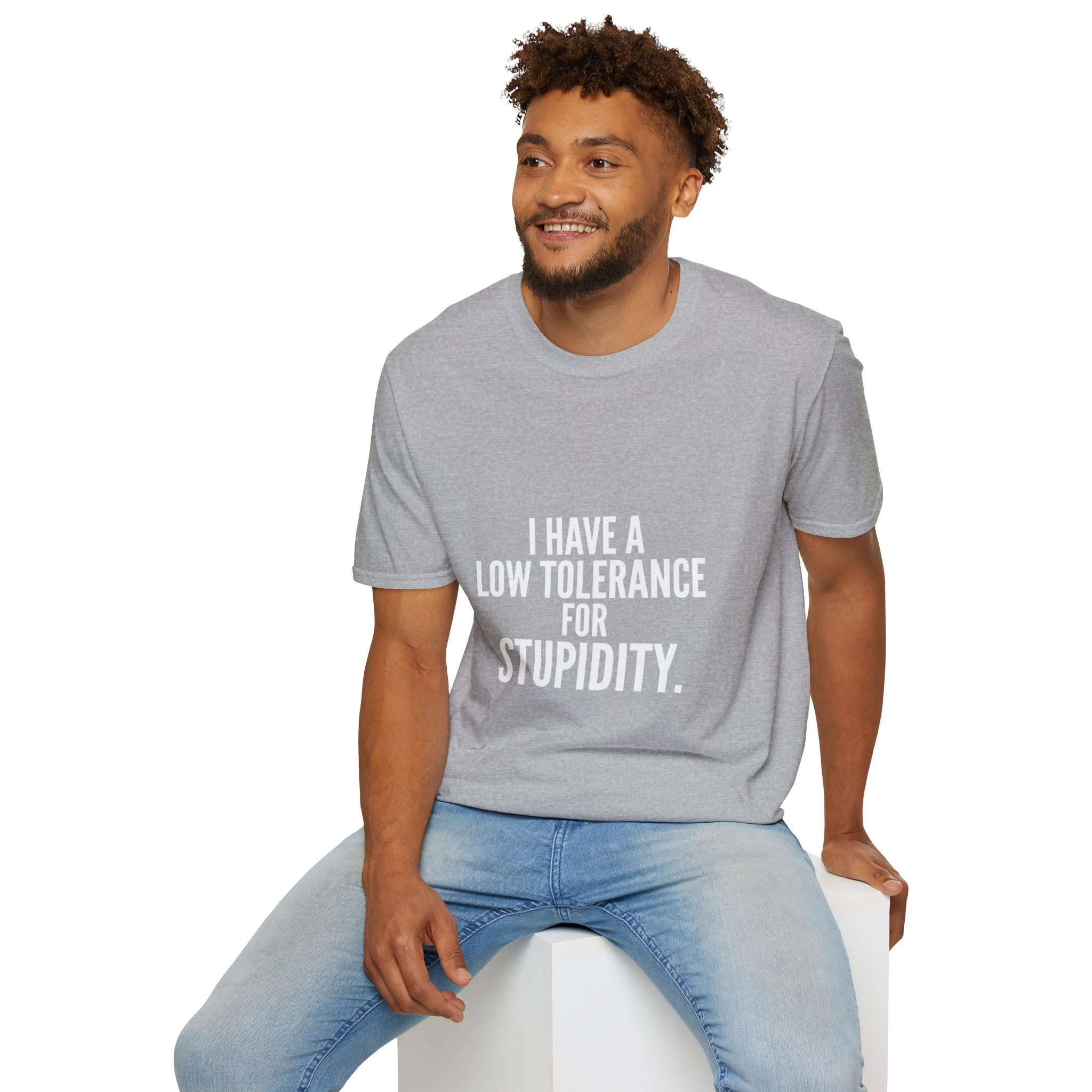 Graphic T-Shirt — "I Have a Low Tolerance for Stupidity" Bold Statement Tee
